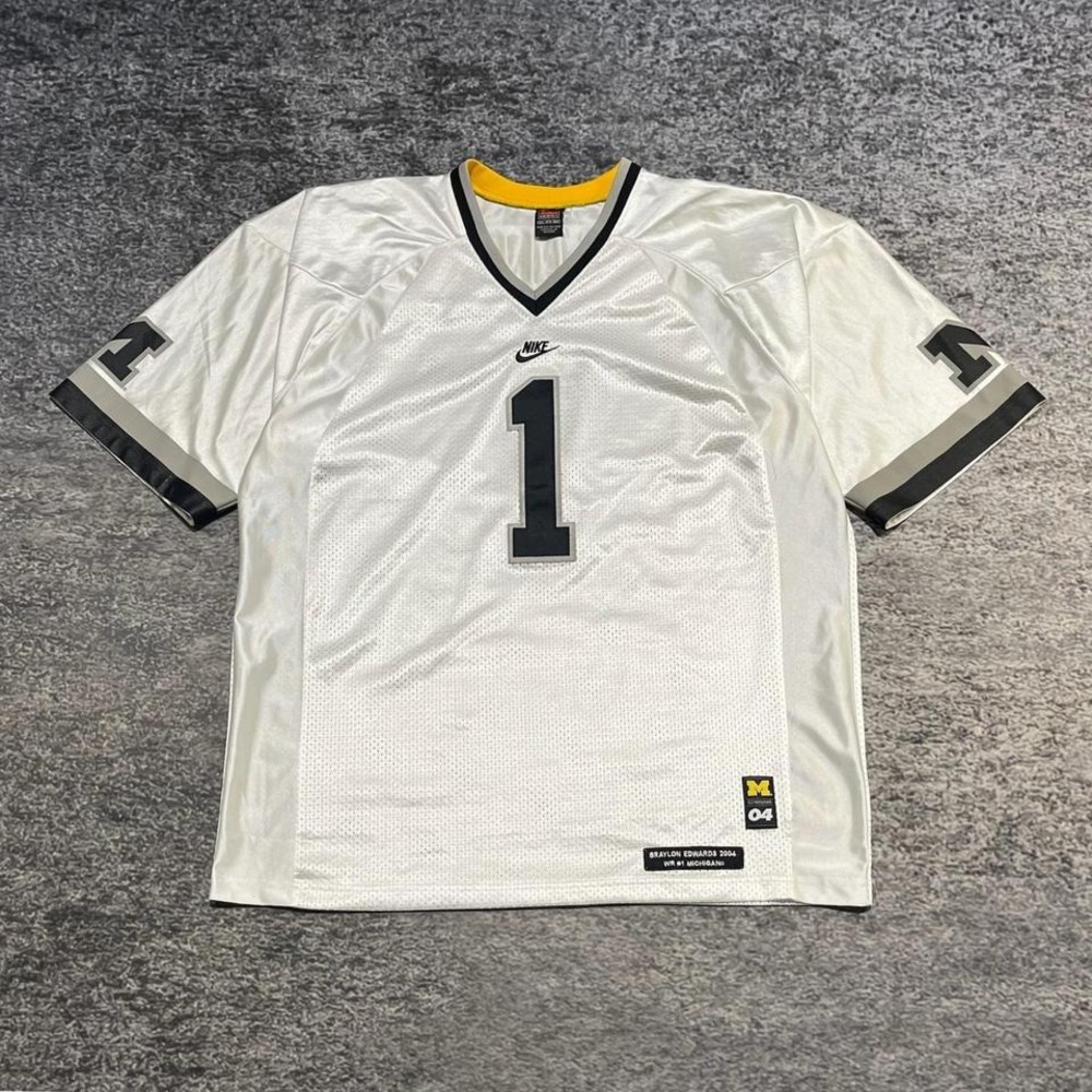 Vintage Nike Michigan Wolverines Braylon Edwards Jersey Size 3XL College White